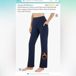 Afitne Women’s bootcut yoga pants - navy